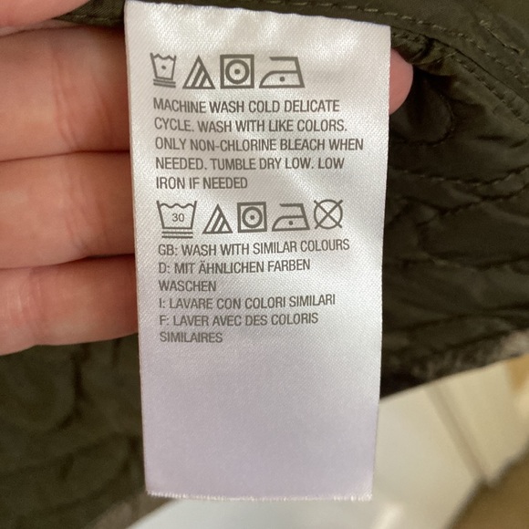 ISAAC MIZRAHI LIVE Green Camo Print Quilted Long Sleeve Zipper Front Jacket XS - Picture 12 of 13